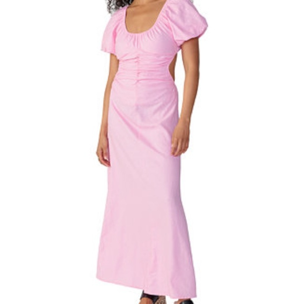NWT Sanctuary dress Linen pink midi  sexy - cut out back - S beach wedding‎ NEW